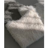 片畦部分シャギーニットトップス 秋 冬 レディース | aquagarage | 詳細画像2