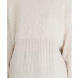 片畦部分シャギーニットトップス 秋 冬 レディース | aquagarage | 詳細画像3