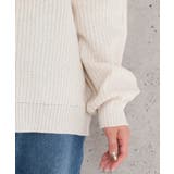 片畦部分シャギーニットトップス 秋 冬 レディース | aquagarage | 詳細画像4