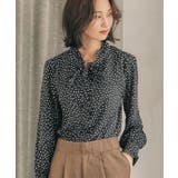 ドット柄フリルリボンブラウス 春 秋  レディース | aquagarage | 詳細画像5 