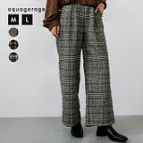 チェック柄ワイドパンツ 春 夏 秋 冬 M L | aquagarage | 詳細画像1