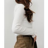 ネック袖口フリルニットトップス 春 秋 冬 M L レディース | aquagarage | 詳細画像5