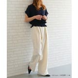 ウエストリボンアシンメトリータックパンツレディース 春 夏 秋 M L | aquagarage | 詳細画像16