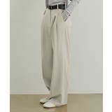 きちんと感がありながらもリラクシーな雰囲気を兼ね備えているタックワイドパンツ | aquagarage | 詳細画像3