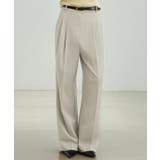 きちんと感がありながらもリラクシーな雰囲気を兼ね備えているタックワイドパンツ | aquagarage | 詳細画像4