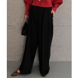 きちんと感がありながらもリラクシーな雰囲気を兼ね備えているタックワイドパンツ | aquagarage | 詳細画像5