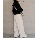 きちんと感がありながらもリラクシーな雰囲気を兼ね備えているタックワイドパンツ | aquagarage | 詳細画像9