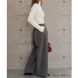 きちんと感がありながらもリラクシーな雰囲気を兼ね備えているタックワイドパンツ | aquagarage | 詳細画像13