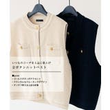 金ボタンニットベスト 春 秋 冬  レディース | aquagarage | 詳細画像2 