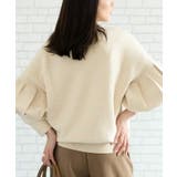 二の腕を自然にカバーしてくれるバルーン袖ニットトップス | aquagarage | 詳細画像11