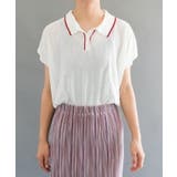 上品な襟付き配色ラインサマーニット | aquagarage | 詳細画像17 