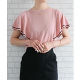 配色ラインフレアスリーブサマーニット | aquagarage | 詳細画像6 