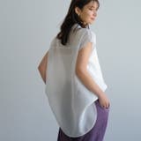 甘すぎない大人のキレイめアイテム! バンドカラーシアーシャツ | aquagarage | 詳細画像7