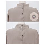 胸元のギャザーと肩のデザインが目を惹く！ショルダータックブラウス オフィスカジュ… | aquagarage | 詳細画像12 