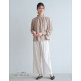 胸元のギャザーと肩のデザインが目を惹く！ショルダータックブラウス オフィスカジュ… | aquagarage | 詳細画像17 