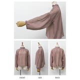 上品な透け感が魅力のシアーフリルスタンドカラーブラウス | aquagarage | 詳細画像10