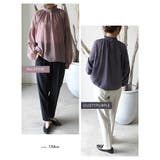 上品な透け感が魅力のシアーフリルスタンドカラーブラウス | aquagarage | 詳細画像17