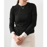 配色レイヤード風シアートップス 春 秋 冬 M レディース | aquagarage | 詳細画像3 