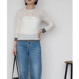 配色レイヤード風シアートップス 春 秋 冬 M レディース | aquagarage | 詳細画像5 