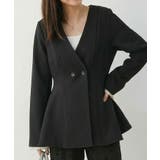 ノーカラーウエストシェイプペプラムジャケット 春 秋 M | aquagarage | 詳細画像11 