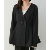 ノーカラーウエストシェイプペプラムジャケット 春 秋 M | aquagarage | 詳細画像13 