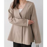 ノーカラーウエストシェイプペプラムジャケット 春 秋 M | aquagarage | 詳細画像15 