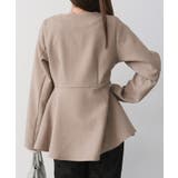 ノーカラーウエストシェイプペプラムジャケット 春 秋 M | aquagarage | 詳細画像16 