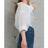 裾ドロストワイドスリーブシアーシャツ レディース 春 秋 冬 | aquagarage | 詳細画像3