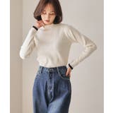 ボトルネックリブニットトップス 春 秋 冬 M レディース | aquagarage | 詳細画像5