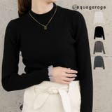 袖先シアーハイゲージニットトップス 春 秋 冬 M レディース | aquagarage | 詳細画像1