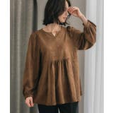 スエードキーネックペプラムトップス  レディース 春 秋 冬 M | aquagarage | 詳細画像4 