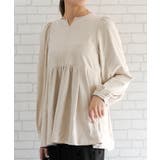 スエードキーネックペプラムトップス  レディース 春 秋 冬 M | aquagarage | 詳細画像11 