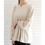 スエードキーネックペプラムトップス  レディース 春 秋 冬 M | aquagarage | 詳細画像14 