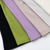 袖のシャーリングが目を引く！テレコリブパワショルトップス | aquagarage | 詳細画像4 