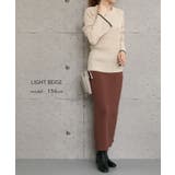 袖口の配色デザインがポイントのリブニット | aquagarage | 詳細画像15