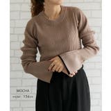 袖口の配色デザインがポイントのリブニット | aquagarage | 詳細画像16