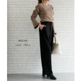 袖口の配色デザインがポイントのリブニット | aquagarage | 詳細画像17