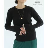 袖口の配色デザインがポイントのリブニット | aquagarage | 詳細画像18