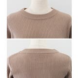 袖口の配色デザインがポイントのリブニット | aquagarage | 詳細画像9