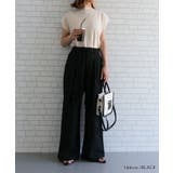 キレイめスタイルを叶えるリネンライクリボン付きストレートパンツ | aquagarage | 詳細画像11