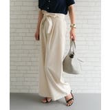 キレイめスタイルを叶えるリネンライクリボン付きストレートパンツ | aquagarage | 詳細画像6