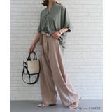 キレイめスタイルを叶えるリネンライクリボン付きストレートパンツ | aquagarage | 詳細画像8