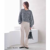 ラメフェザーハイネックショート丈ニットトップス | aquagarage | 詳細画像6