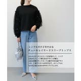 モックネックボリュームスリーブカットソー | aquagarage | 詳細画像2