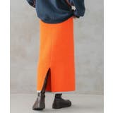 裾バイカラーリブニット裏起毛ナロースカート レディース 秋 冬 | aquagarage | 詳細画像8