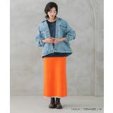 裾バイカラーリブニット裏起毛ナロースカート レディース 秋 冬 | aquagarage | 詳細画像10