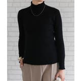 リブニット裏起毛トップス 春 秋 冬 M レディース | aquagarage | 詳細画像12