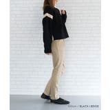 バイカラーラインニットトップス レディース 秋 冬 | aquagarage | 詳細画像11