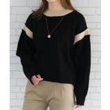 バイカラーラインニットトップス レディース 秋 冬 | aquagarage | 詳細画像9