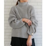 袖ボタンハイネックニットトップスト レディース 秋 冬 | aquagarage | 詳細画像11